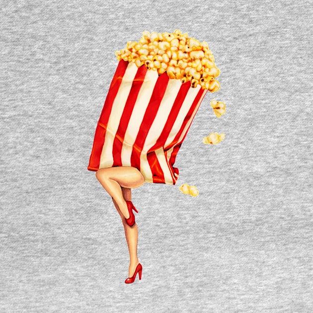 Movie Girls Popcorn Girl by KellyGilleran